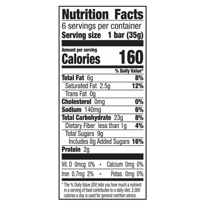 Nature Valley Sweet & Salty Nut Chewy Cashew Granola Bars 6 1.2 oz Wrapper 6 ea Box