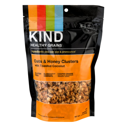 KIND Healthy Grains Oats & Honey Clusters with Toasted Coconut Granola 11 oz