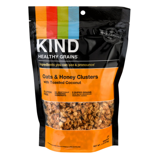 KIND Healthy Grains Oats & Honey Clusters with Toasted Coconut Granola 11 oz