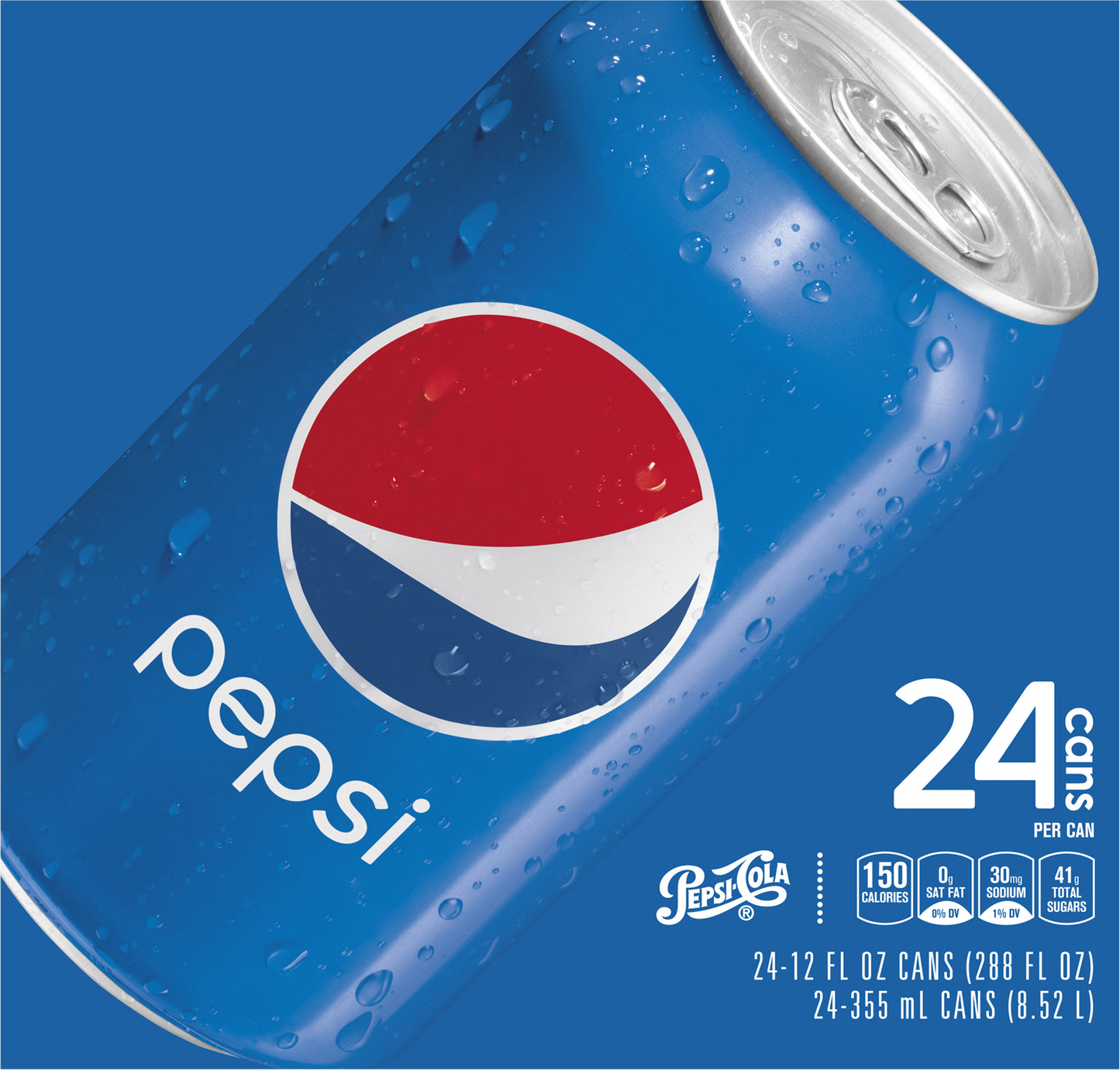 Pepsi Soda Cola 12 Fl Oz 24 Count Can Box