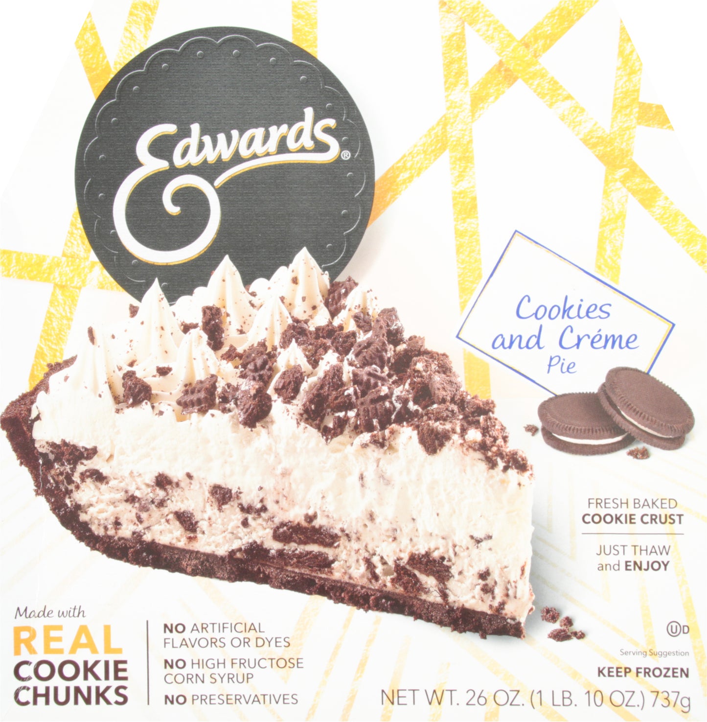Edwards Cookies and Creme Pie 26 oz