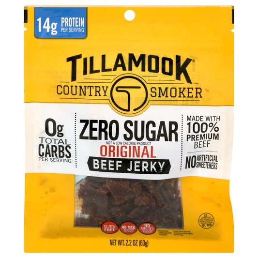 Tillamook Country Smoker Zero Sugar Original Beef Jerky 2.2 oz