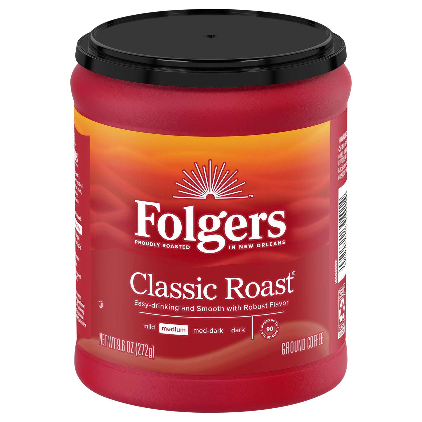 Folgers Classic Roast, 9.6 oz