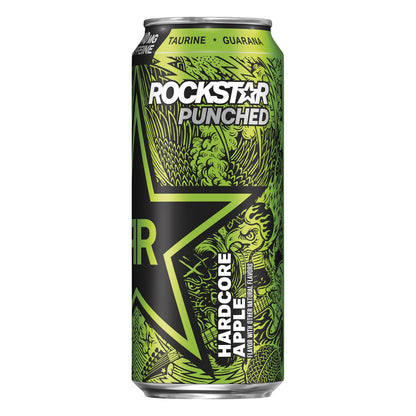 Rockstar Punched Energy Drink Hardcore Apple Flavor 16 Fl Oz Can