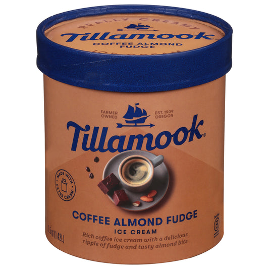 Tillamook Coffee Almond Fudge Ice Cream 1.5 qt