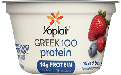 Yoplait Greek 100 Protein Fat Free Mixed Berry Yogurt 5.3 oz