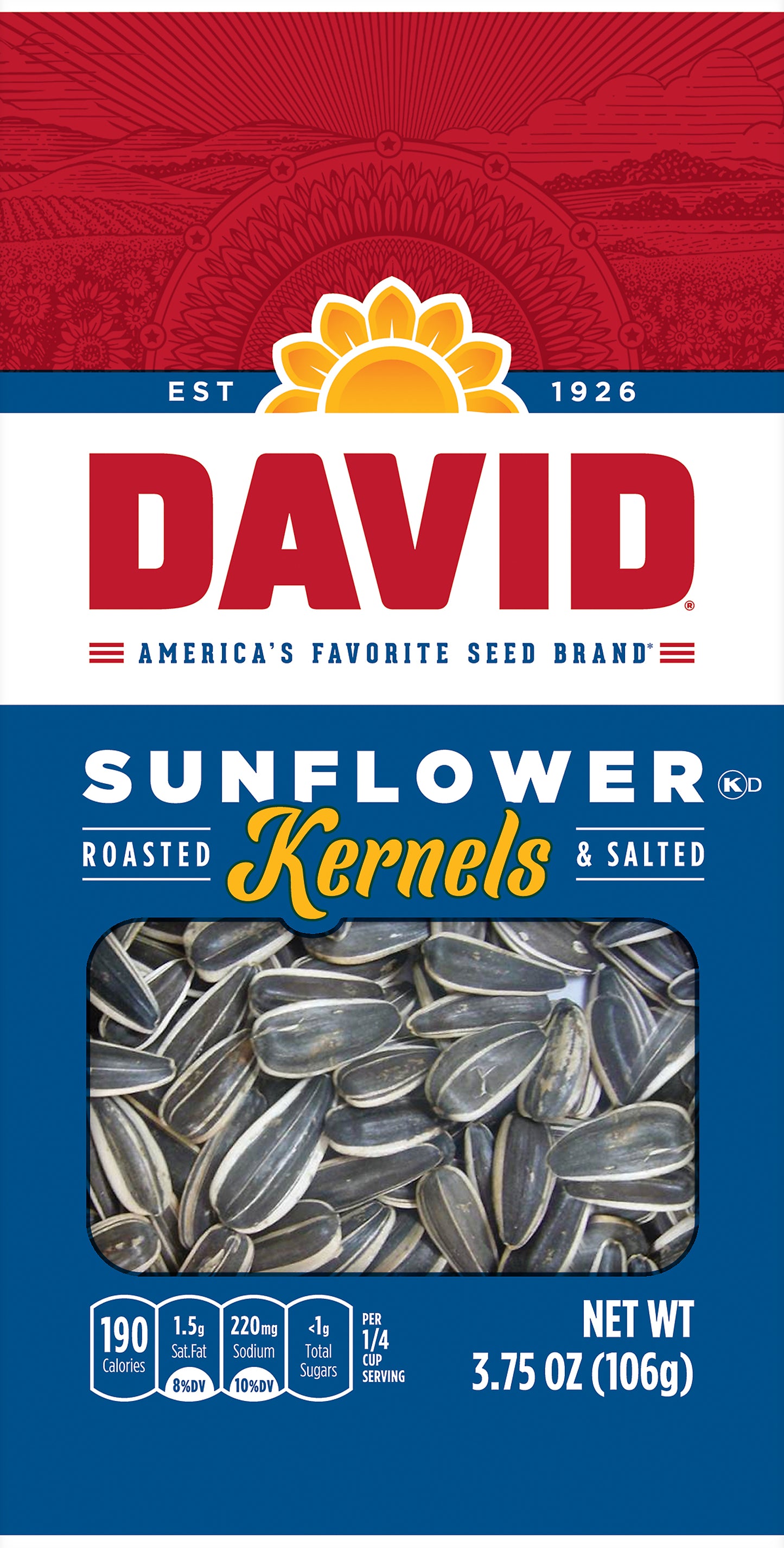 David Roasted & Salted Sunflower Kernels 3.75 oz
