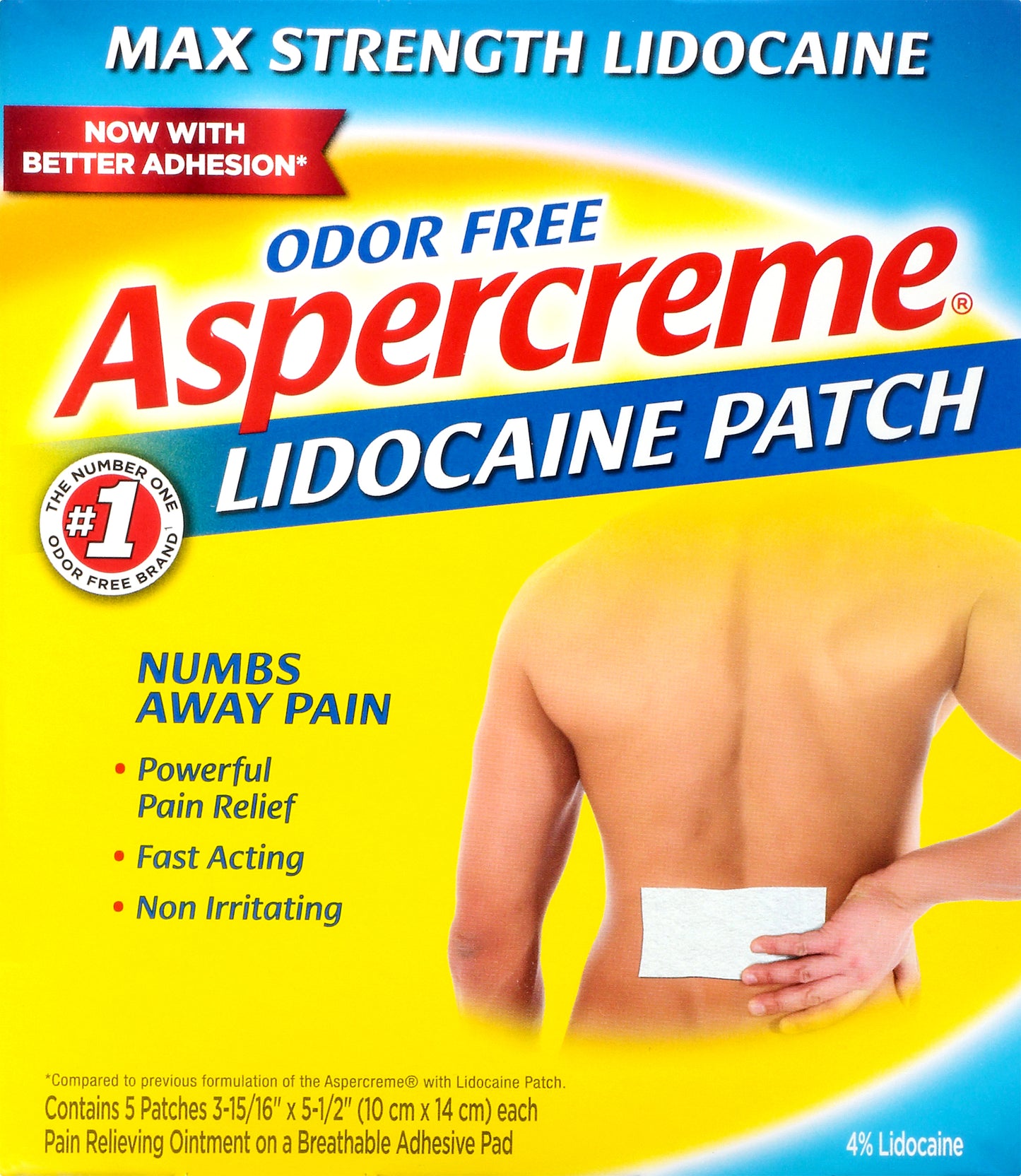 Aspercreme Odor Free Max Strength Lidocaine Patch 1 ea