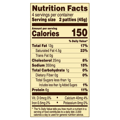Banquet Brown 'N Serve Original Sausage Patties 8 ea
