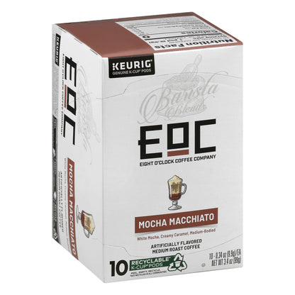 EIGHT O CLOCK Barista Blends Medium Roast K-Cup Pods Mocha Macchiato Coffee 10 ea