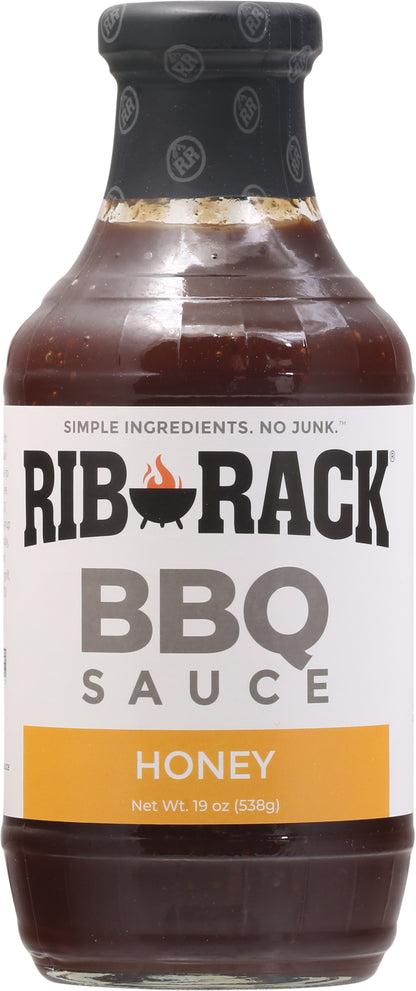 Rib Rack Honey BBQ Sauce 19 oz Bottle