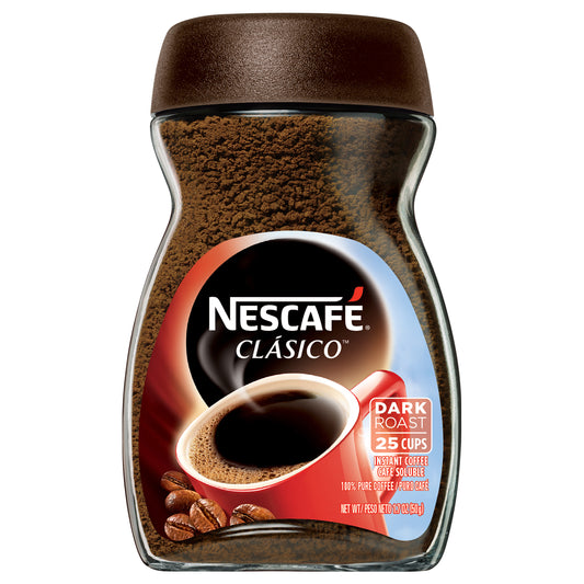 NESCAFE CLASICO Dark Roast Instant Coffee 1.7 oz. Jar
