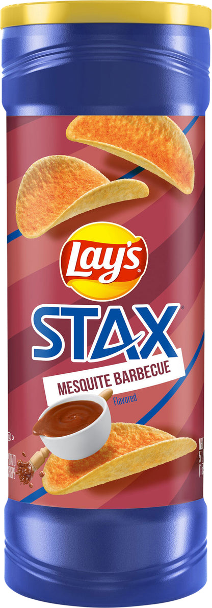 Lay's Stax Potato Crisps Mesquite Barbecue Flavored 5 1/2 Oz