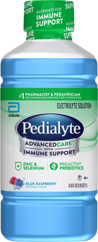 Pedialyte Blue Raspberry Electrolyte Solution 33.8 fl oz Bottle