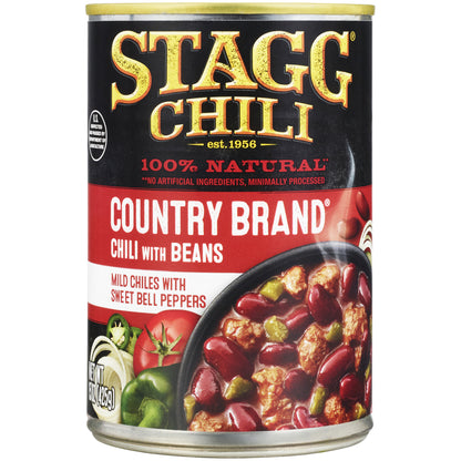 STAGG® CHILI Country Brand w/Beans Chili 15 oz. Pull-Top Can
