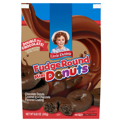Snack Cakes, Little Debbie Family Pack Fudge Round Mini Donuts (bagged)