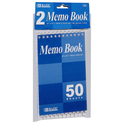 Bazic 50 Sheets Memo Book 2 ea