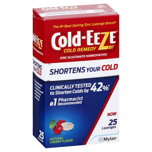 Cold Eeze Sugar Free Lozenges Natural Cherry Flavor Cold Remedy 25 ea
