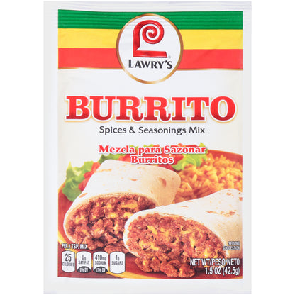 Lawry's® Burrito Spices & Seasonings Mix 1.5 oz Packet