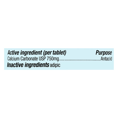 TUMS Chewable Antacid Tablets for Extra Strength Heartburn Relief, Assorted Fruit Flavors - 8 Count