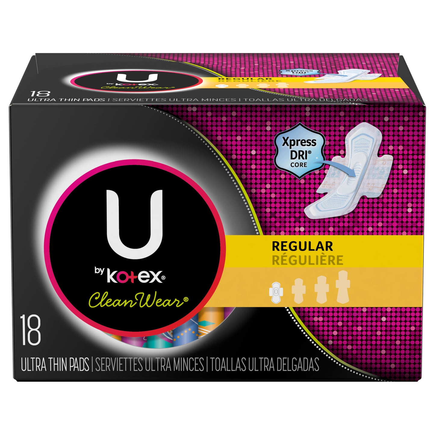 U by Kotex Clean Wear Regular Ultra Thin Pads 16 ea