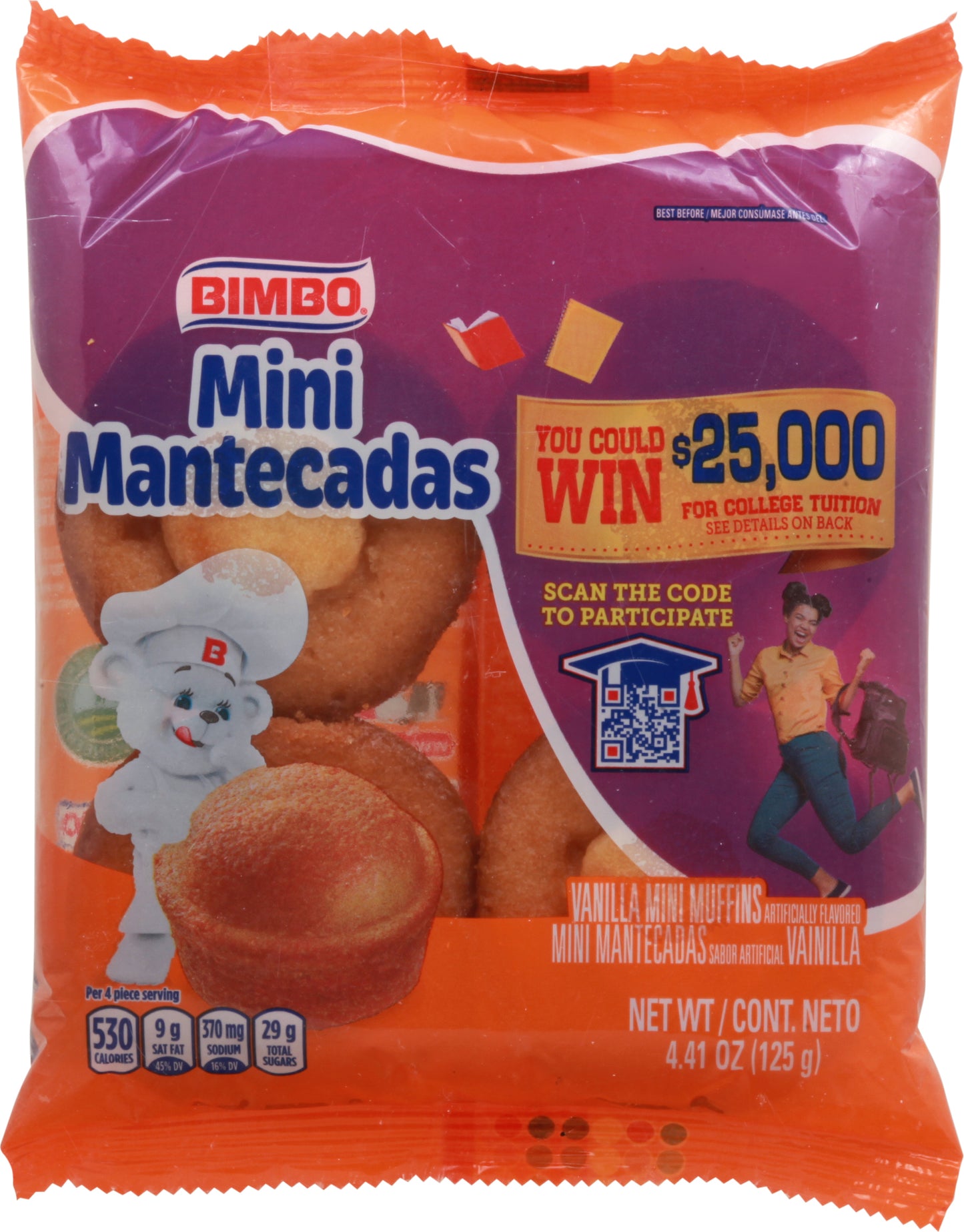 Bimbo Mini Vanilla Muffins 4.41 oz