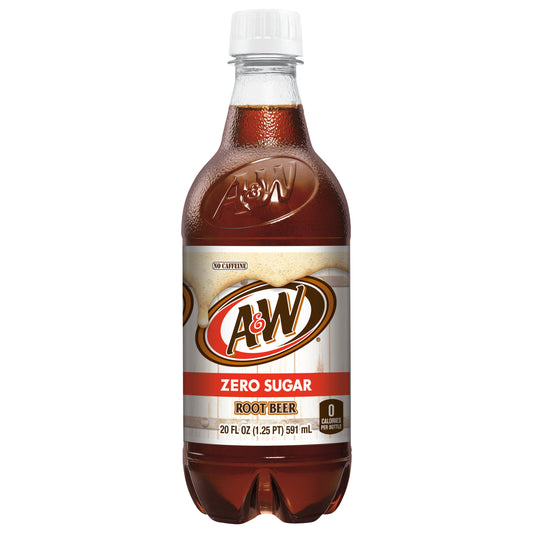 A&W Zero Sugar Root Beer 20 fl oz