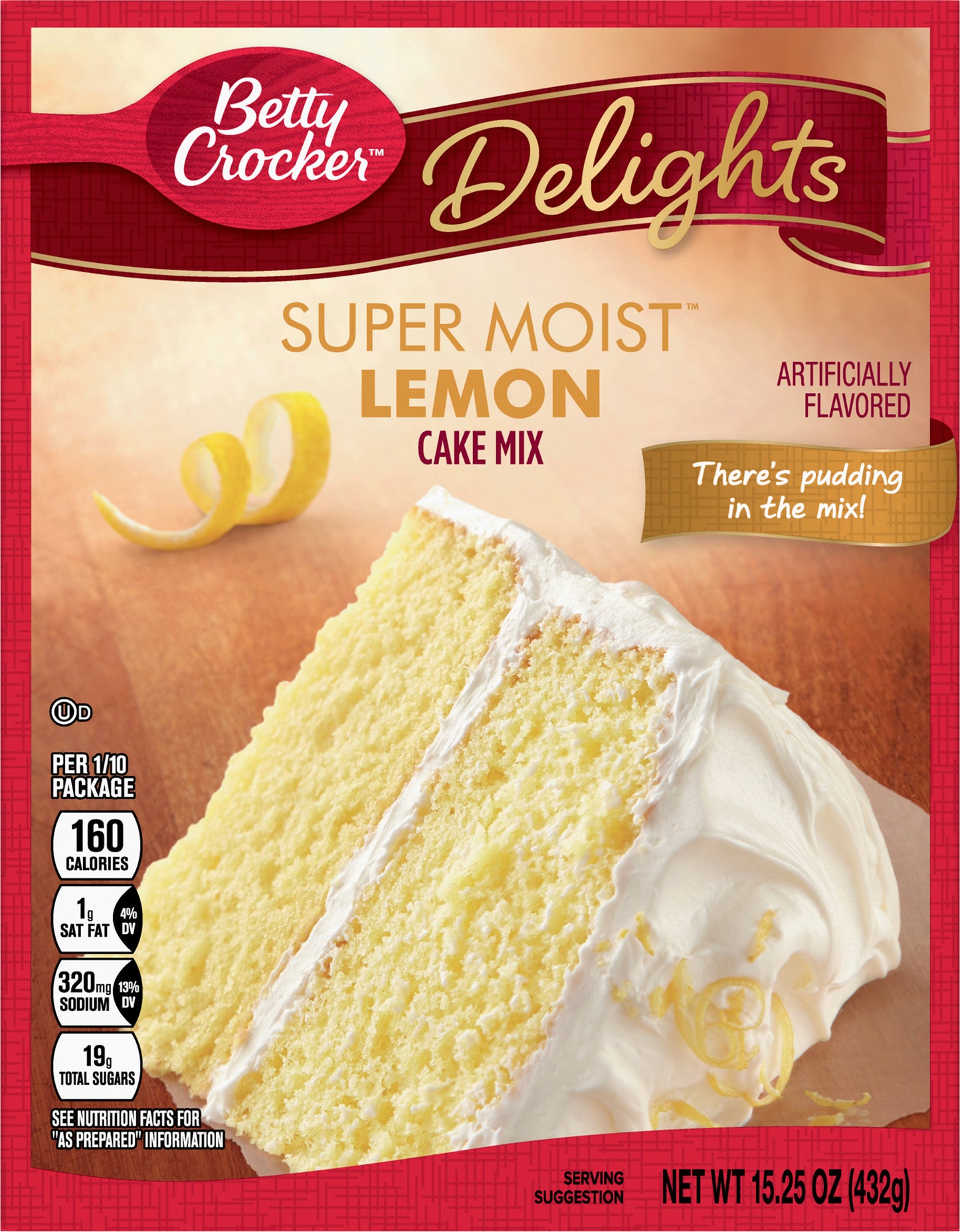 Betty Crocker Super Moist Lemon Cake Mix, 15.25 oz