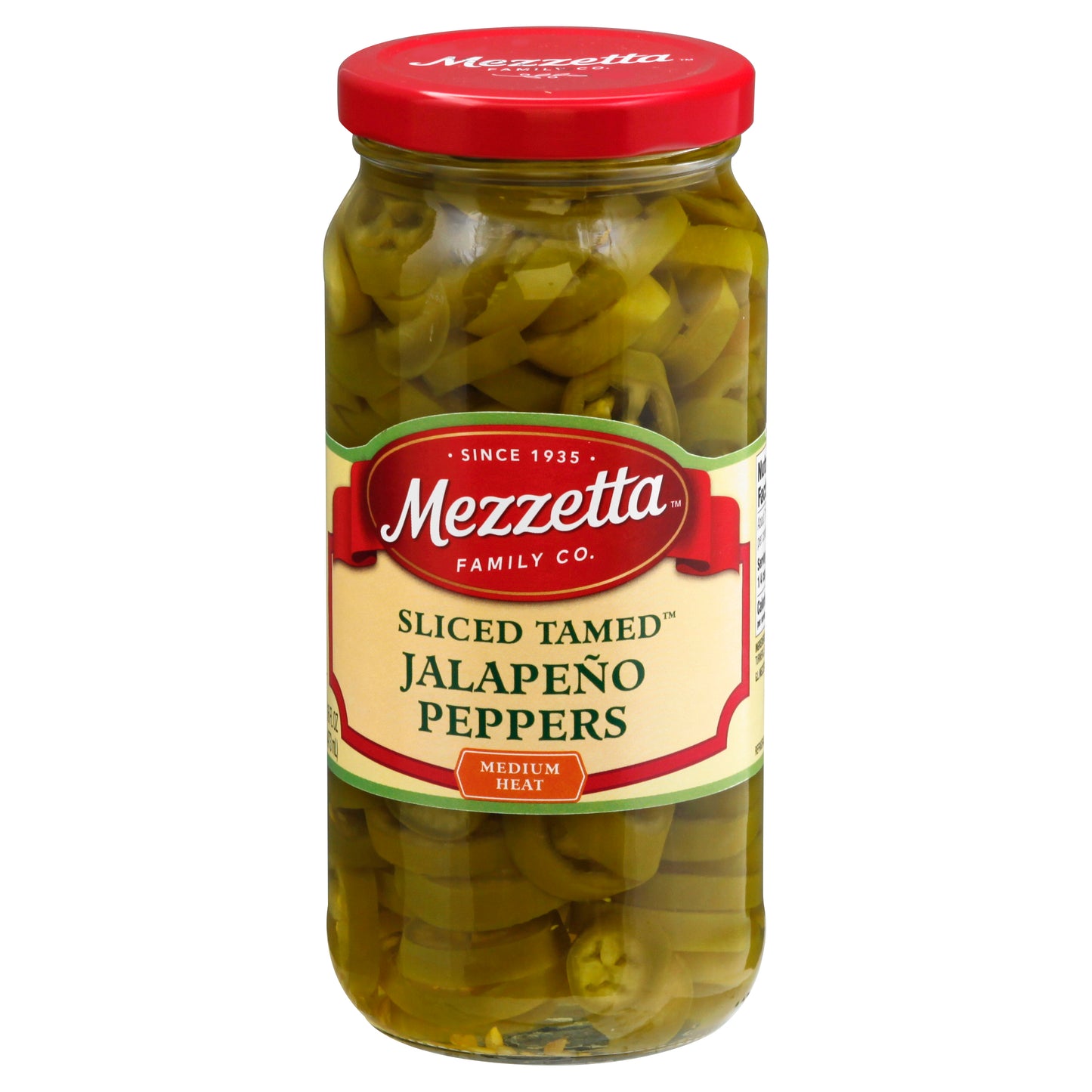 Mezzetta Medium Heat Sliced Tamed Jalapeno Peppers 16 fl oz
