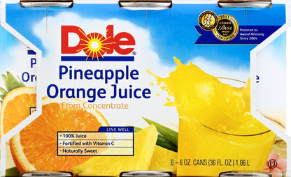 Dole 100% Juice 6 ea