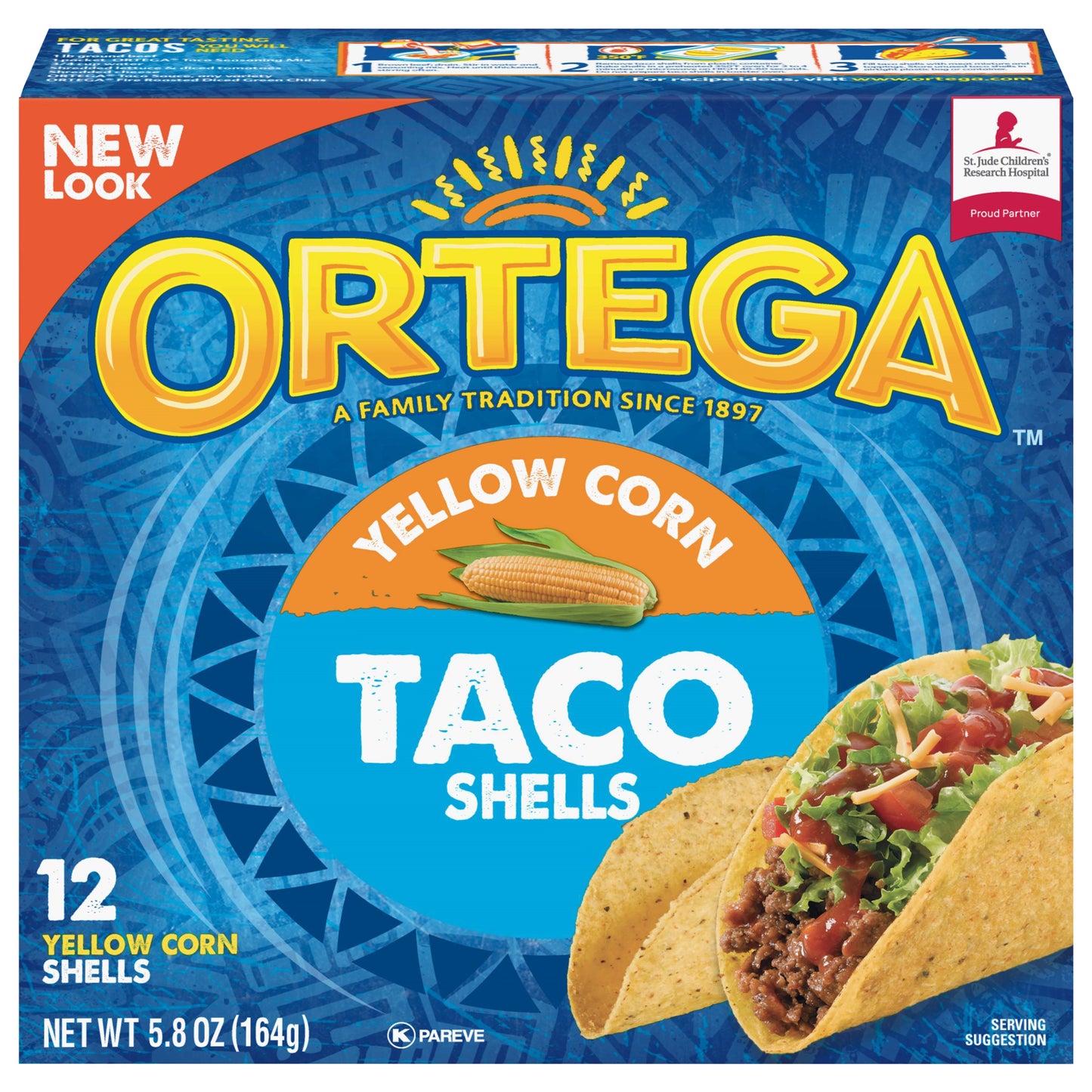 Ortega Yellow Corn Taco Shells 12 ea
