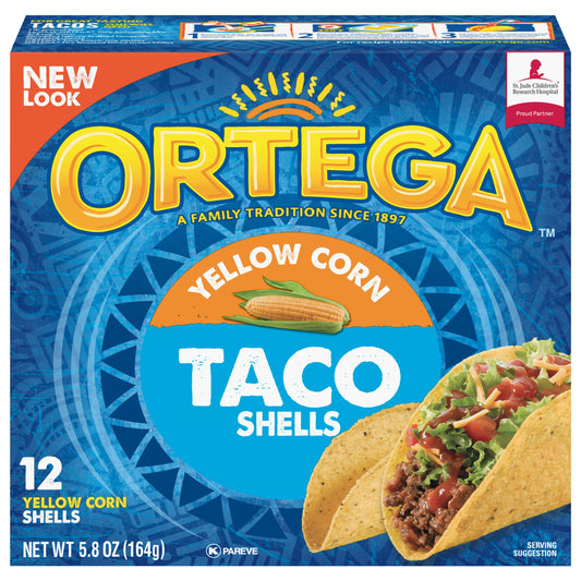 Ortega Yellow Corn Taco Shells 12 ea