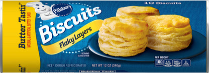 Pillsbury Flaky Layers Butter Tastin' Biscuits, 10 ct