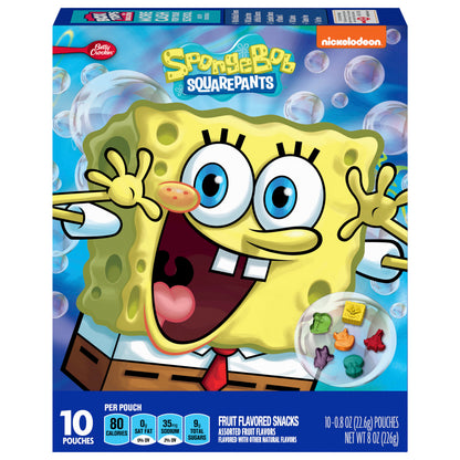 Betty Crocker SpongeBob SquarePants Fruit Snacks, 10 ct, 8 oz