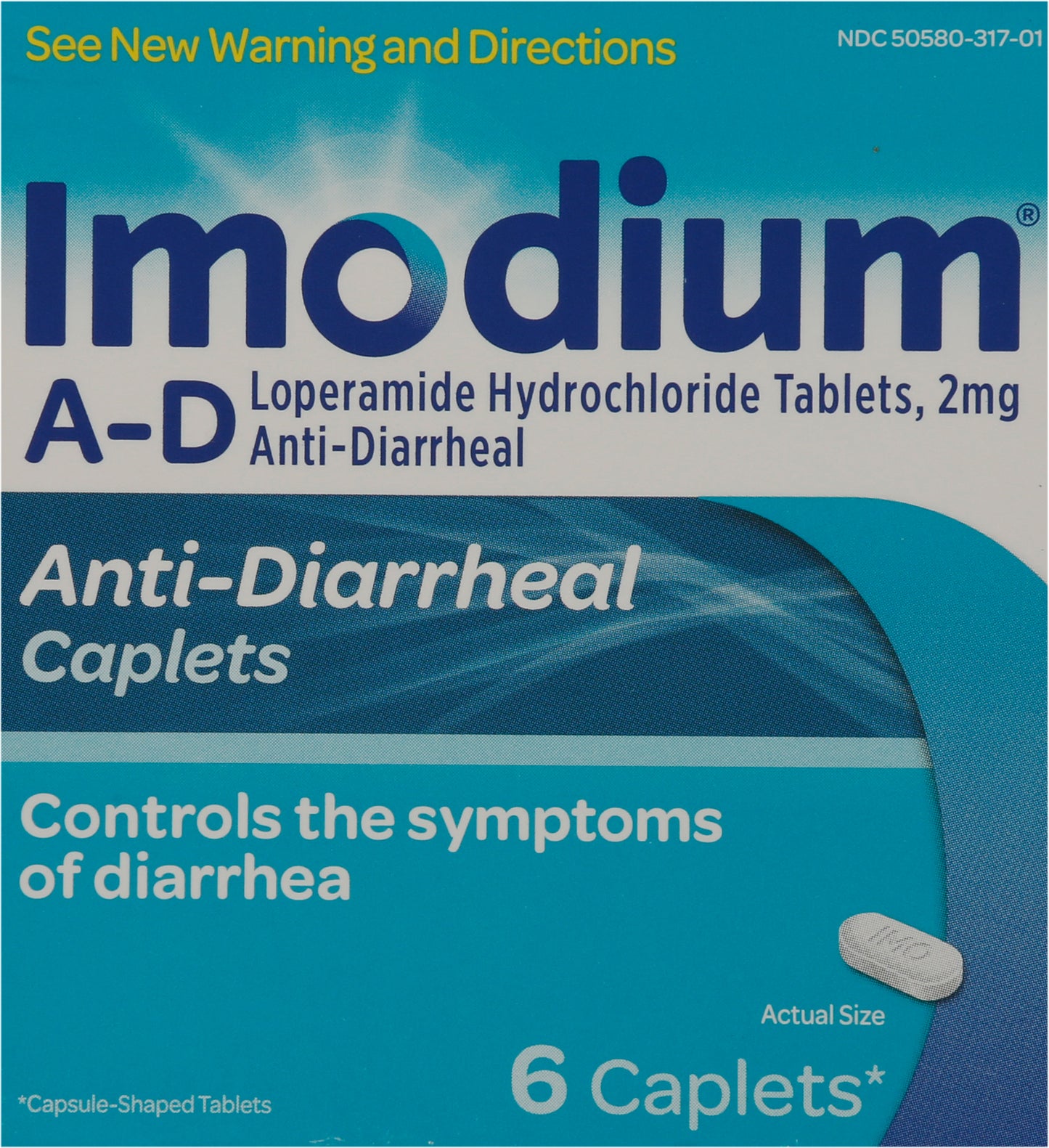 Imodium A-D 2 Mg Anti-Diarrheal Caplets 6 ea Box