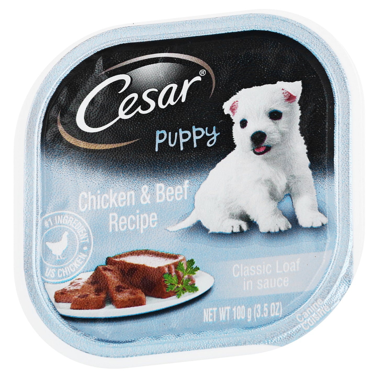 Cesar Classic Loaf in Sauce Puppy Chicken & Beef Recipe Canine Cuisine 100 gr