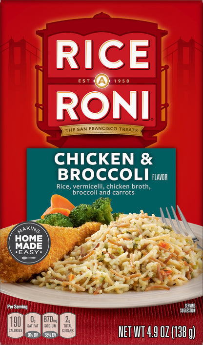 Rice a Roni Chicken & Broccoli Flavor Rice 4.9 oz Box