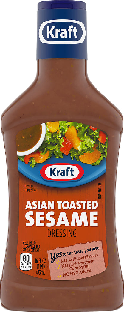 Kraft Asian Toasted Sesame Salad Dressing, 16 fl oz Bottle