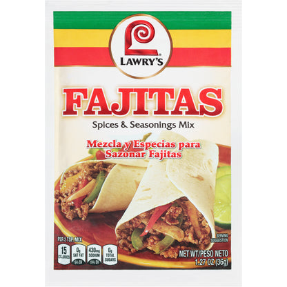 Lawry's® Fajitas Spices & Seasonings Mix 1.27 oz Packet