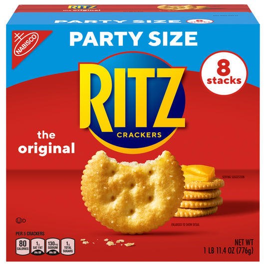 MONDELEZ GLOBAL LLC (SNACKS US) Ritz Crackers Party Size Carton HFS 581263 BE Update 27.4oz English