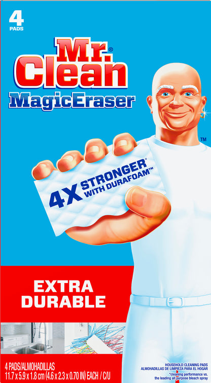 Mr Clean Extra Durable Household Cleaning Pads 4 ea