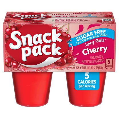 Snack Pack Sugar Free 4 Pack Cherry Juicy Gels 4 ea