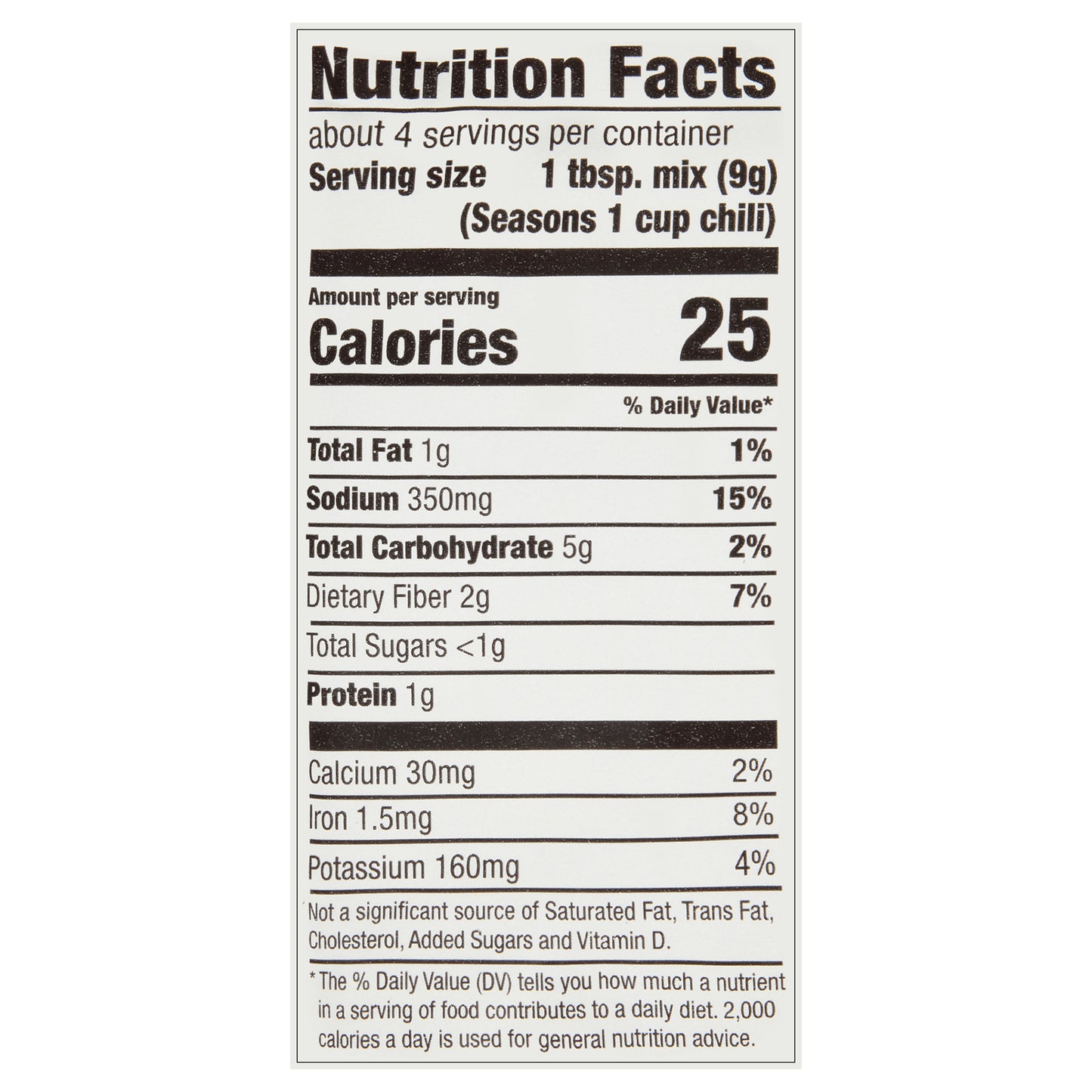 McCormick® Tex-Mex Chili Seasoning Mix 1.25 oz. Packet