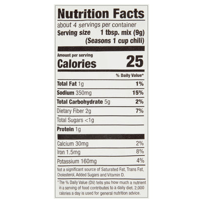McCormick® Tex-Mex Chili Seasoning Mix 1.25 oz. Packet