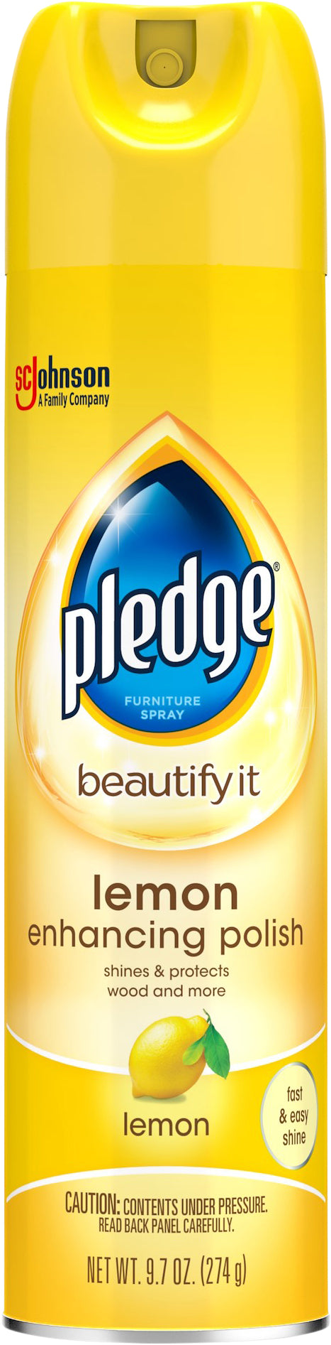 Pledge Beautify It Lemon Furniture Spray 9.7 oz