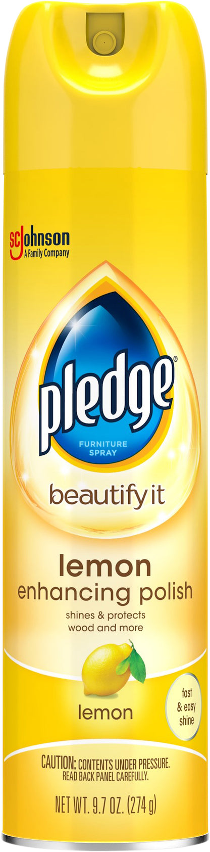 Pledge Beautify It Lemon Furniture Spray 9.7 oz
