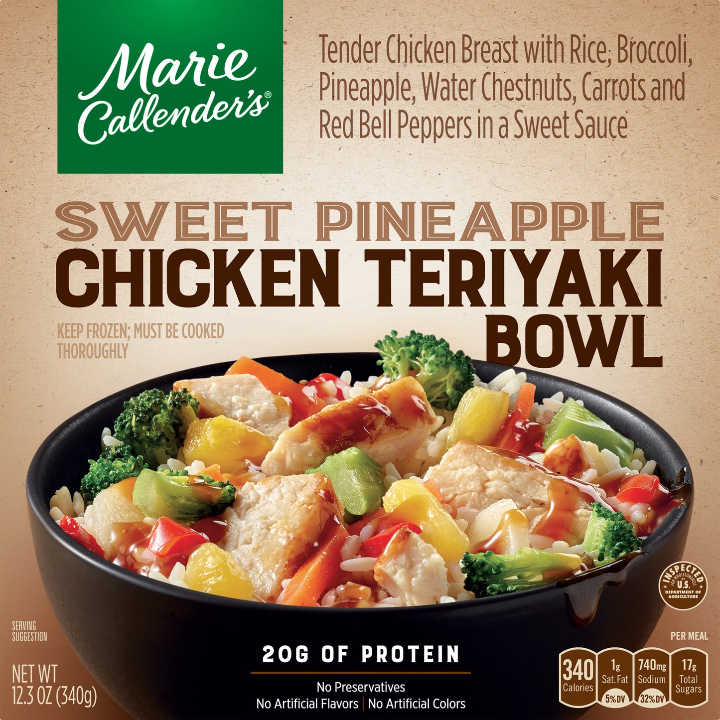 Marie Callender's Sweet Pineapple Chicken Teriyaki Bowl 12.3 oz