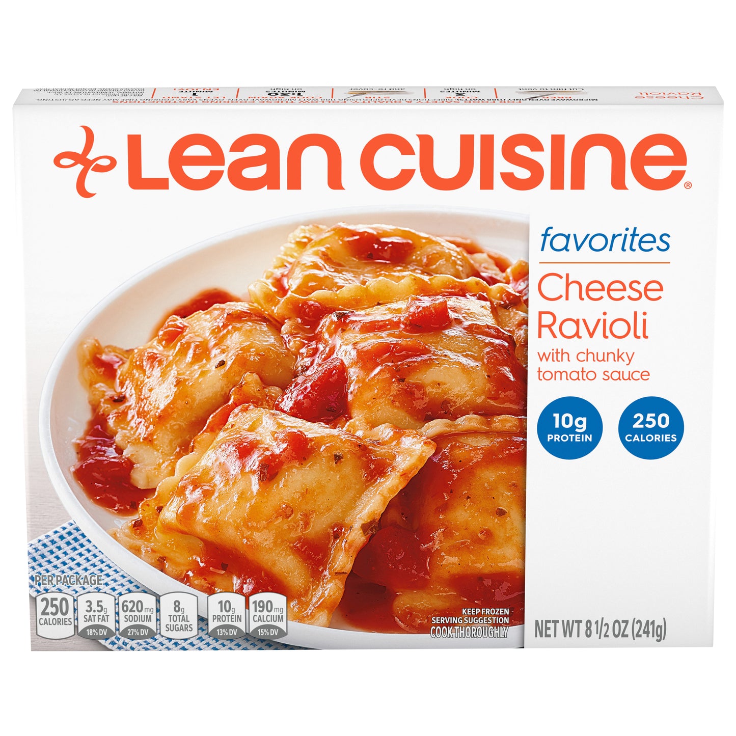 Lean Cuisine Cheese Ravioli Westrock Claremont, NC 8 1-2 oz (241g)
