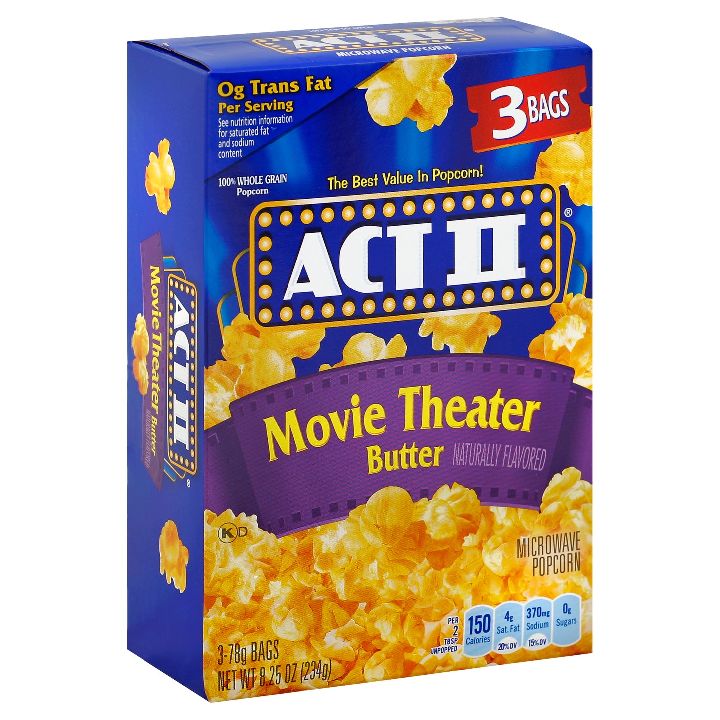 Act II Microwave Popcorn 3 ea