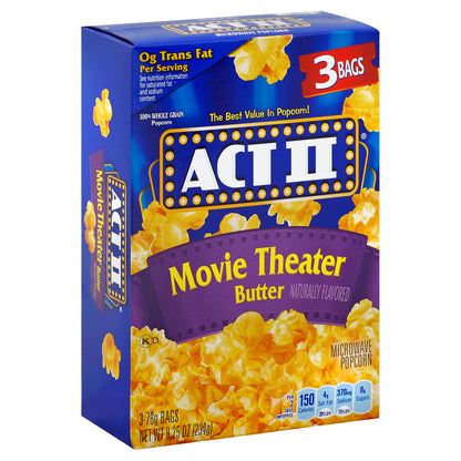 Act II Microwave Popcorn 3 ea
